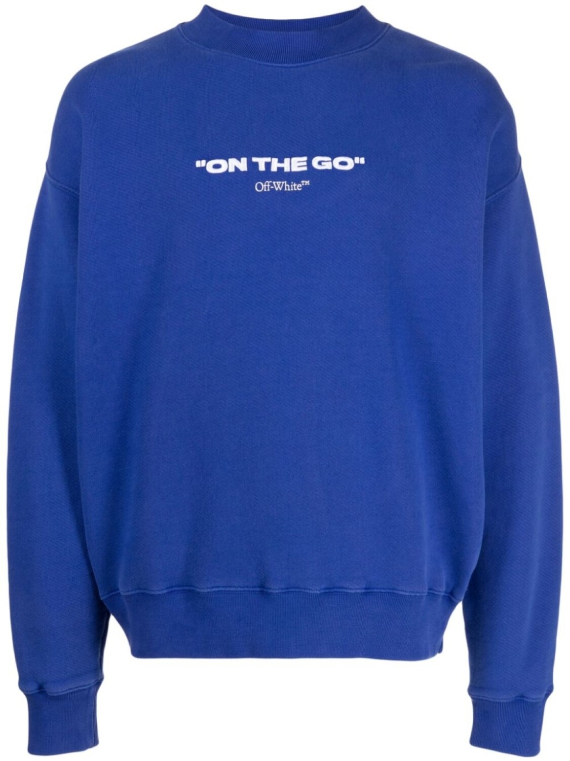 

Off-White толстовка с вышитой надписью, синий