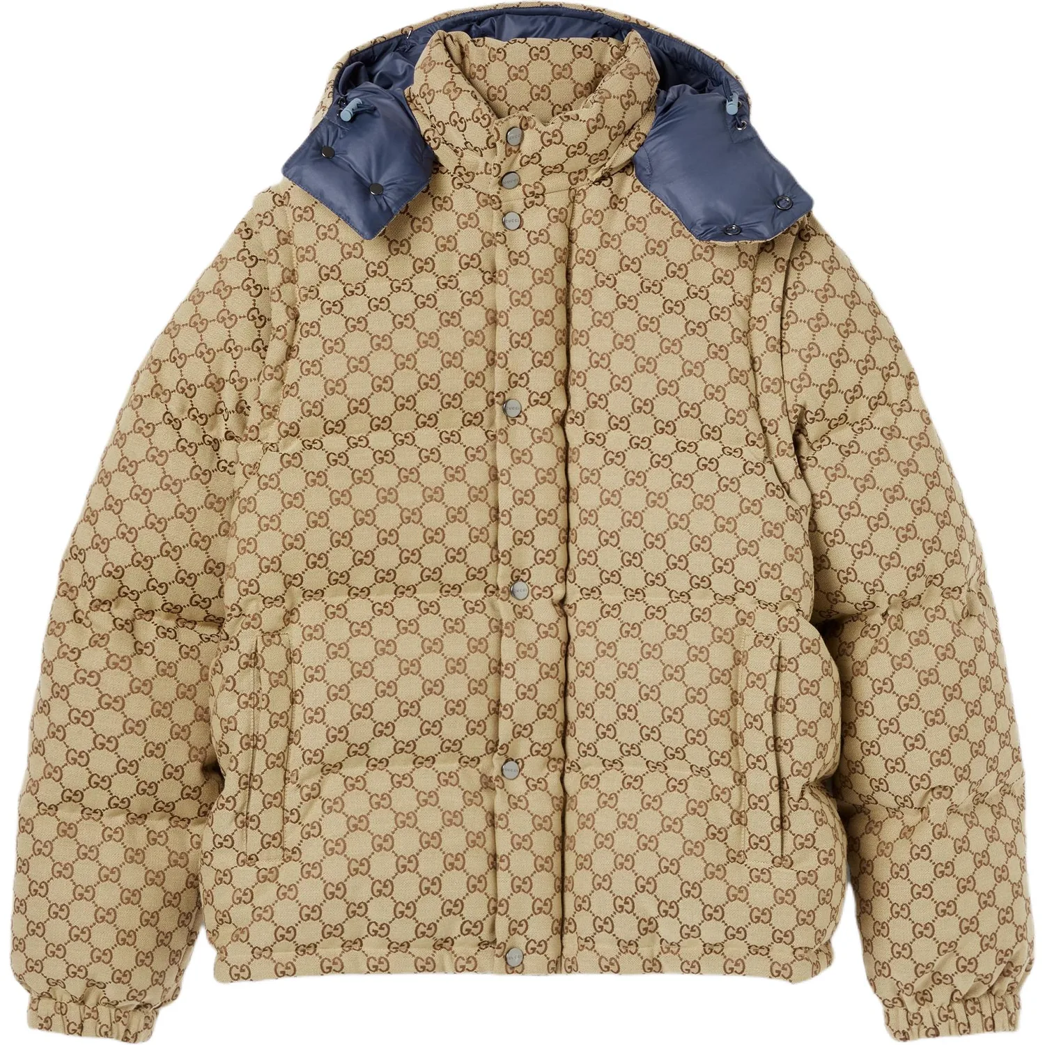 Пуховик с принтом GG GUCCI, Camel