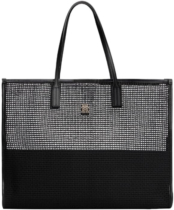

Женская летняя плетеная сумка-тоут Tommy Hilfiger, Black