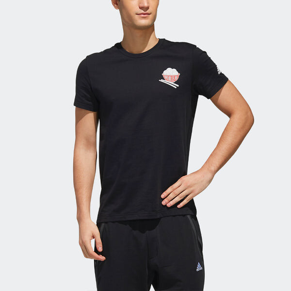 Футболка adidas GFX T BALL Sports Soccer/Football Training Short Sleeve Black, черный — фото 4