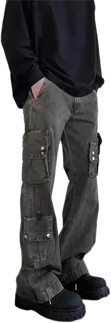 Джинсы с карманами, Cotton, Gray Jeans