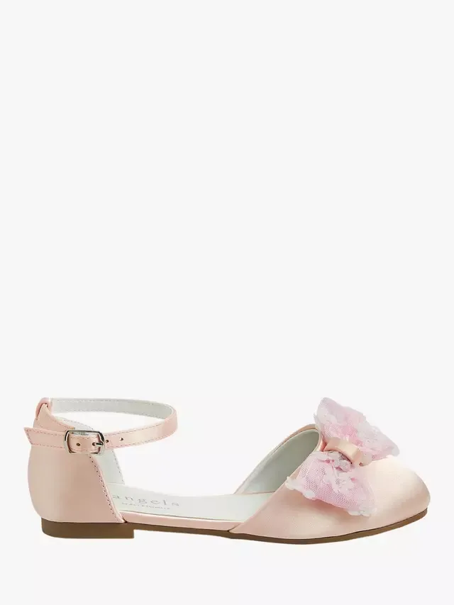 Детские сандалии с бантиками и пайетками, розовые Angels by Accessorize