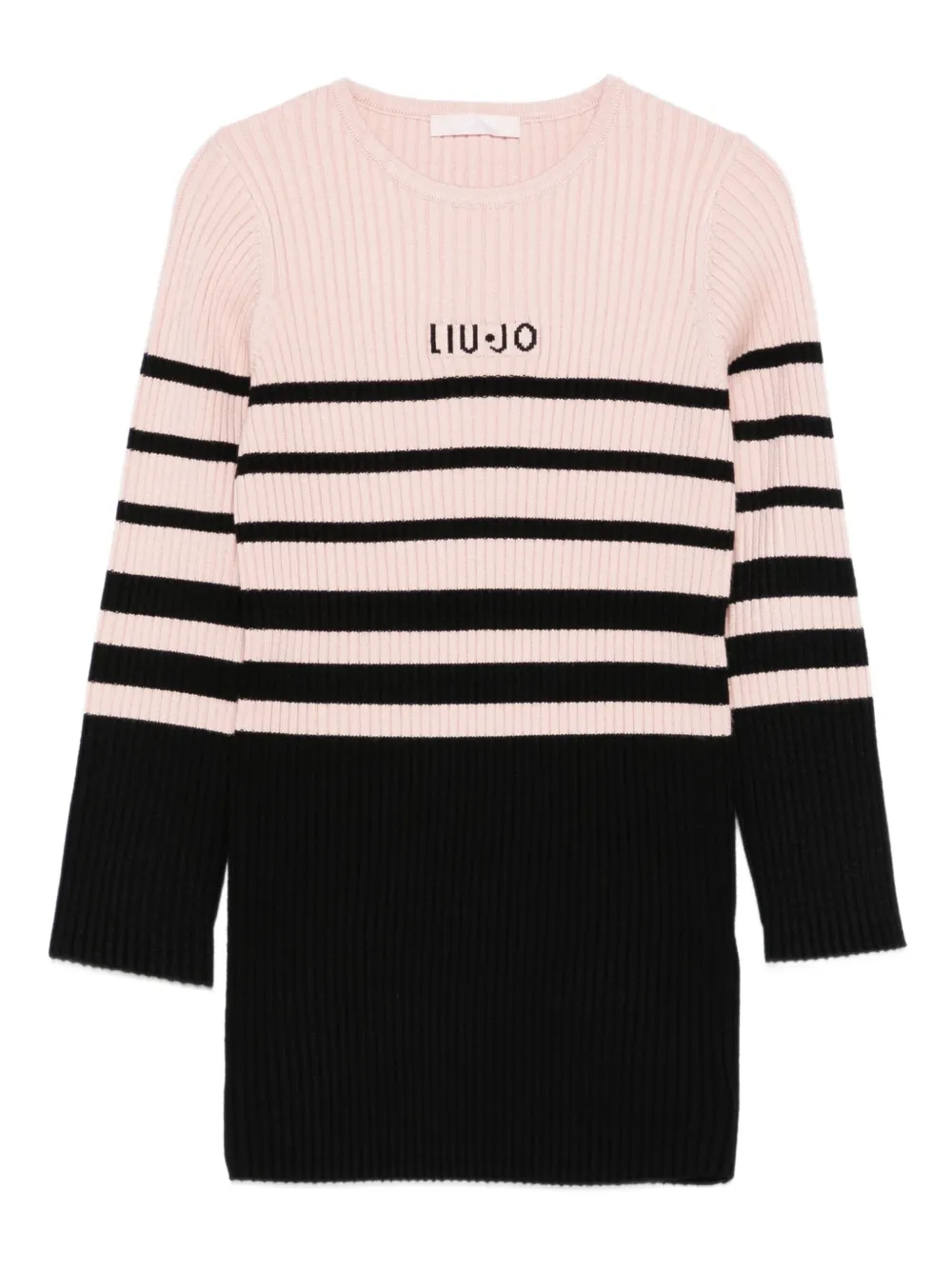 

Трикотажное платье в полоску Liu Jo, розовый