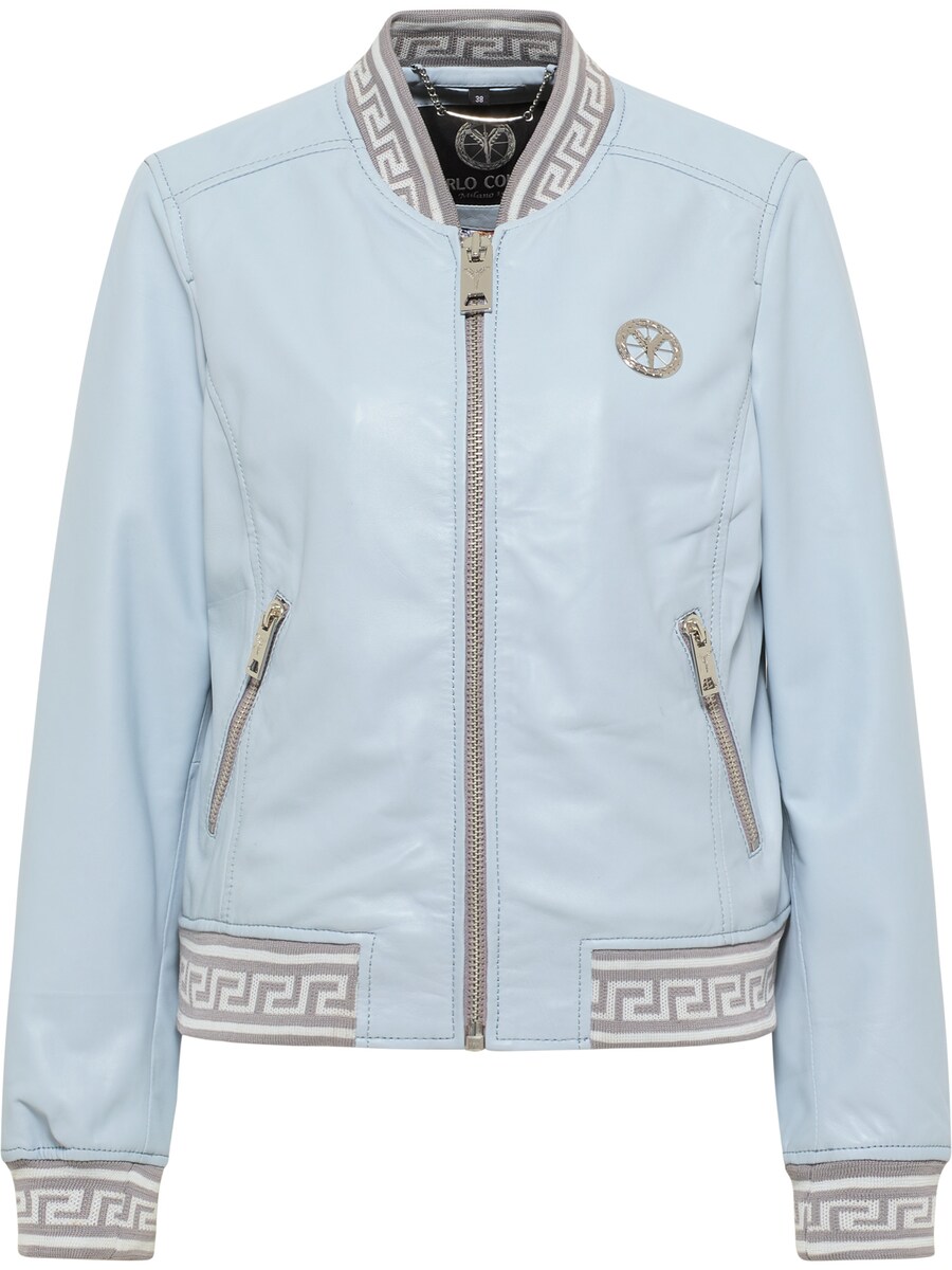 

Кожаная куртка Carlo Colucci Between-Season Jacket Colton, светло-синий
