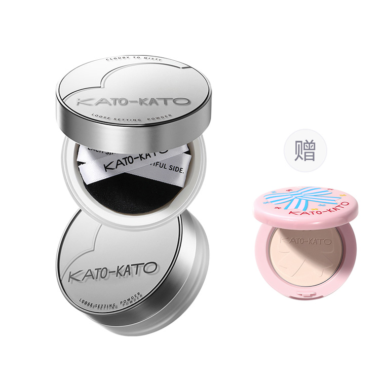 KATO Partly Cloudy To Fog рассыпчатая пудра для контроля жирного блеска Natural Long Lasting тональная финишная пудра 8g KATO-KATO, 01 Transparent 2 Boxes, Free 03 Diving Filter Sample 3.5g