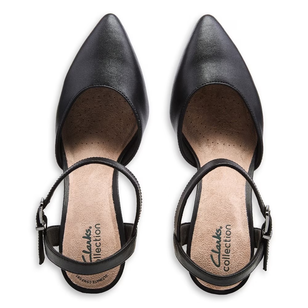 Kataleyna cora босоножки с ремешком на щиколотке Clarks, black leather — фото 4