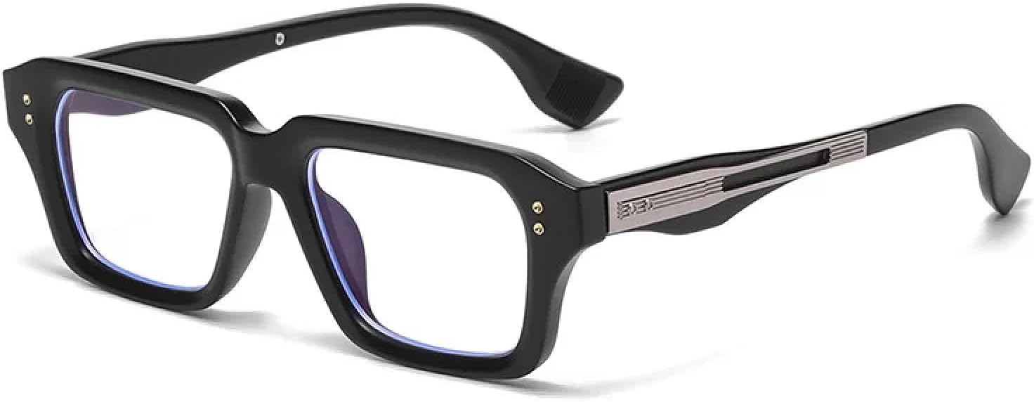 

Ретро солнцезащитные очки для женщин с градиентным затемнением, защита от УФ-излучения UV400, модные прозрачные линзы, стильные мужские очки в оправе с заклепками HHZZYVY, Black Silver Clear