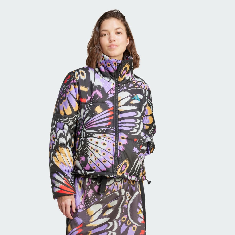 

Куртка Adidas X Farm Padded Jacket, цвет Multicolor/Preloved Purple/Lush Red