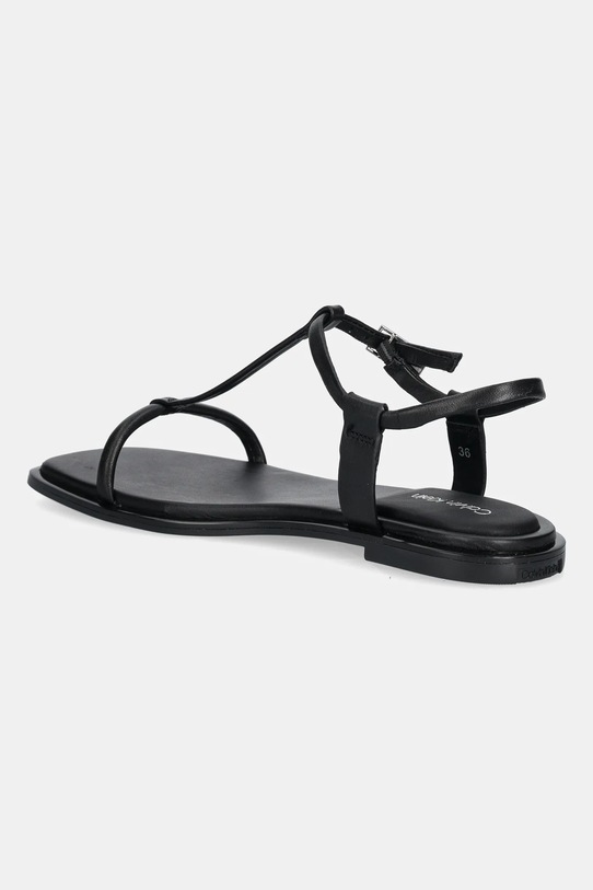 Кожаные сандалии Flat Sandal Squared Buckle Lth Calvin Klein, черный — фото 3