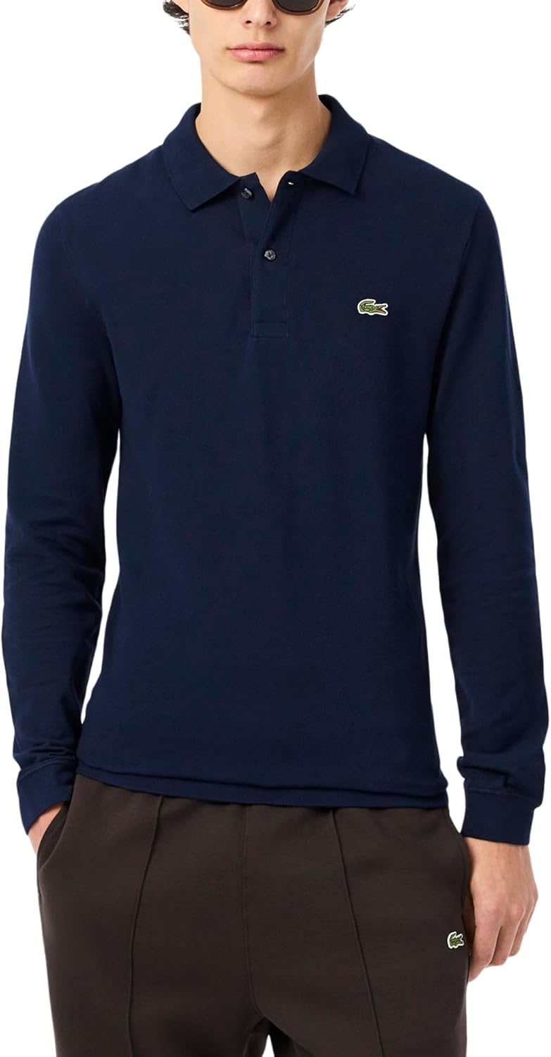 

Lacoste мужская классическая приталенная поло с длинным рукавом, Navy Blue, Синий, Lacoste мужская классическая приталенная поло с длинным рукавом, Navy Blue