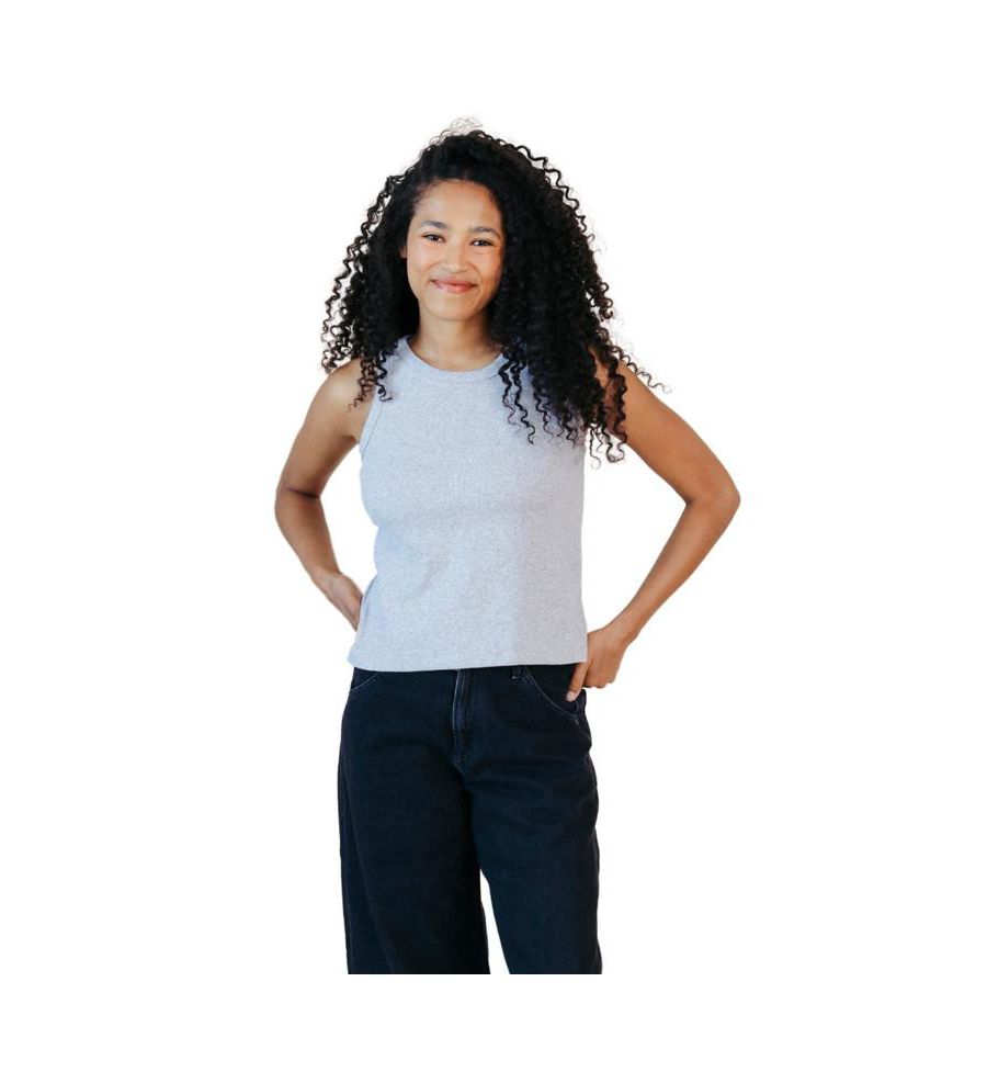 

Женская ребристая майка Charlie Poplinen, Heather gray