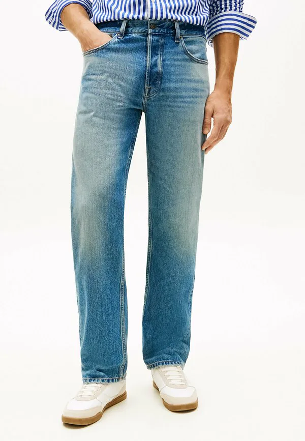 Джинсы прямого кроя dover с эффектом потертости Tommy Hilfiger, Tye Blue Selvedge
