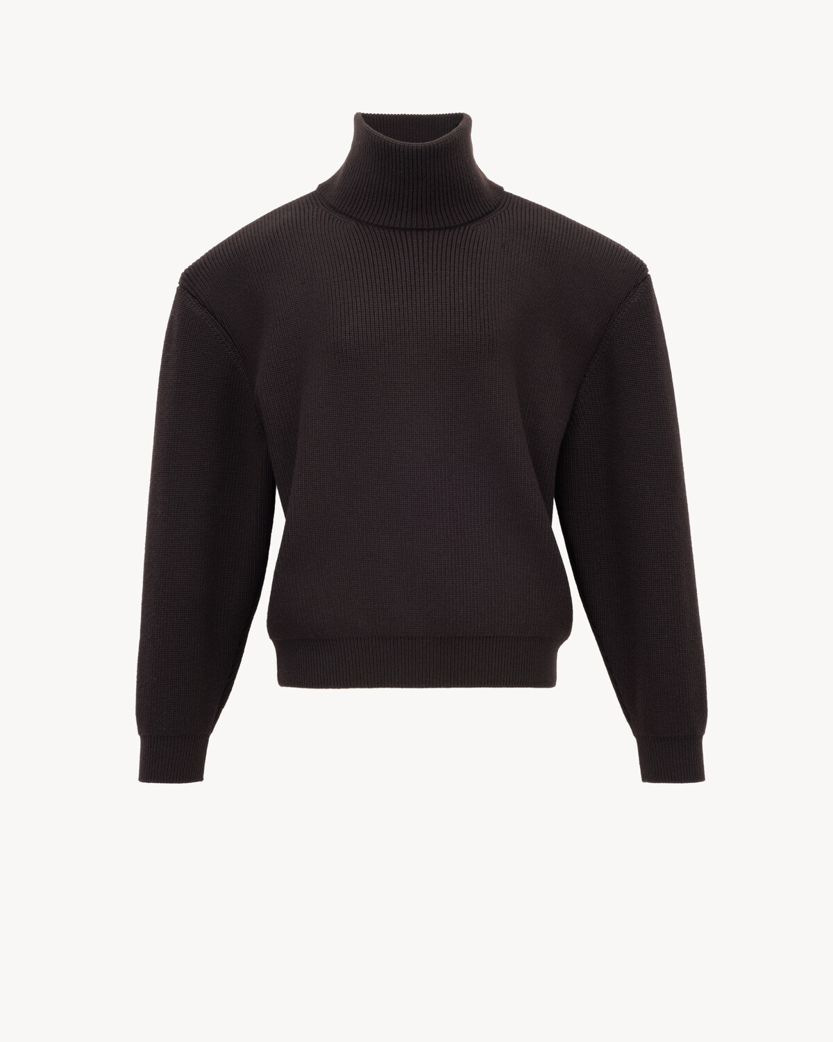 

Объемный шерстяной свитер Saint Laurent, коричневый