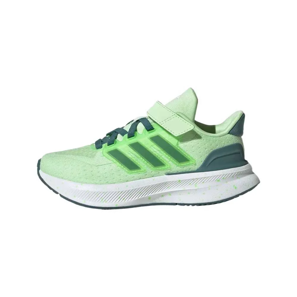 Adidas ULTRARUN 5 низкие детские кроссовки для бега зеленые белые для детей 3-7 лет