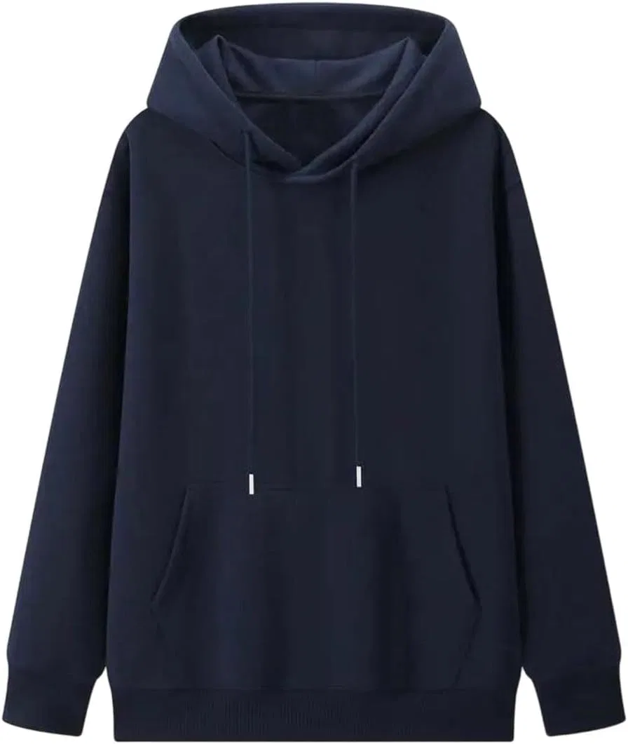 Мужской оверсайз худи с капюшоном, хлопок, Navy Blue