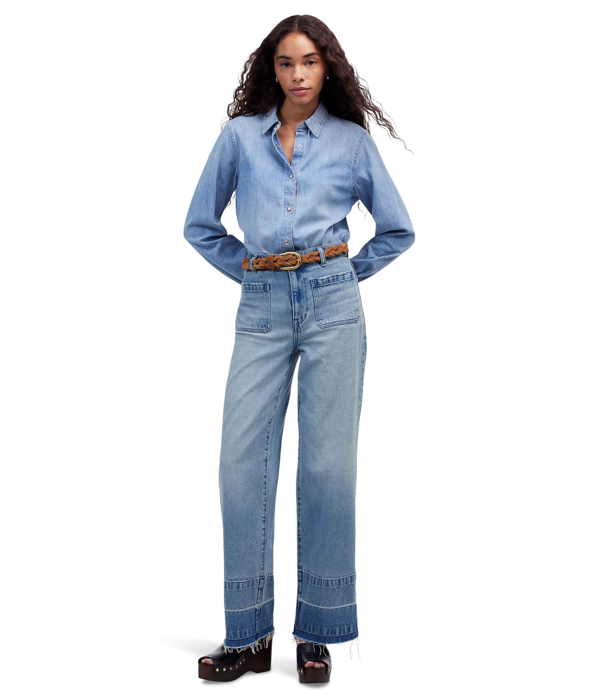 

Джинсы Madewell Medium Patch Pocket Emmett In Banning, цвет Banning Wash