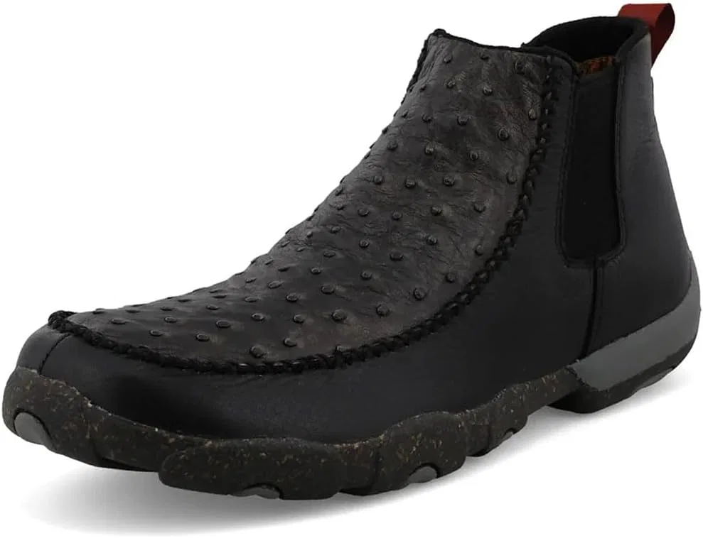 Мокасины Twisted X Chelsea Driving Moc, Black & Black Ostrich