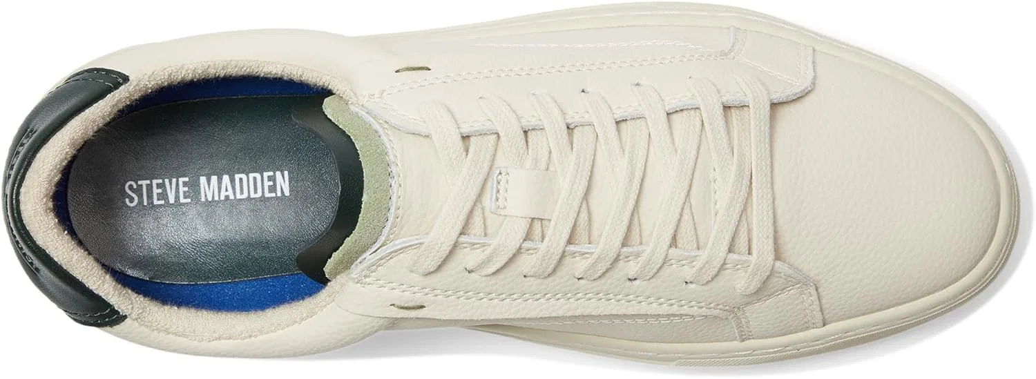 Кроссовки Steve Madden Mens Xavier, Cream Fabric — фото 2