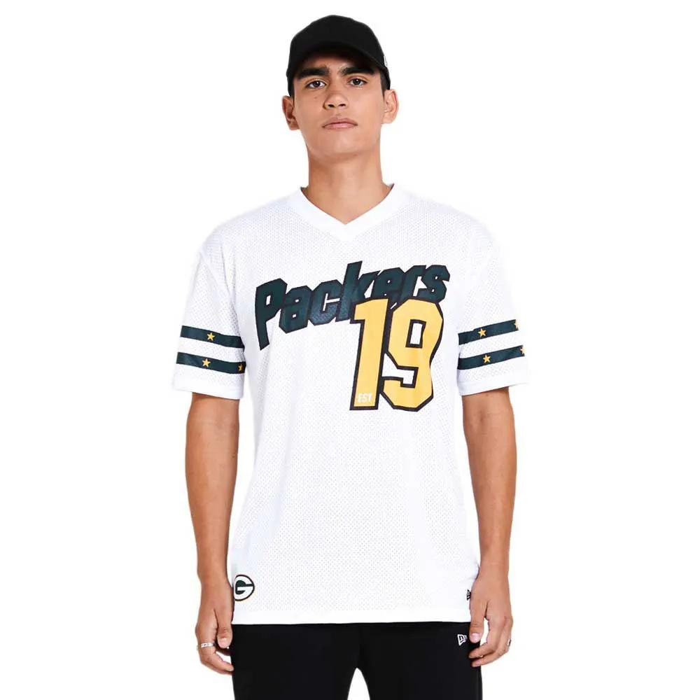 

Футболка с коротким рукавом New Era NFL Stripe Oversized Green Bay Packers, белый