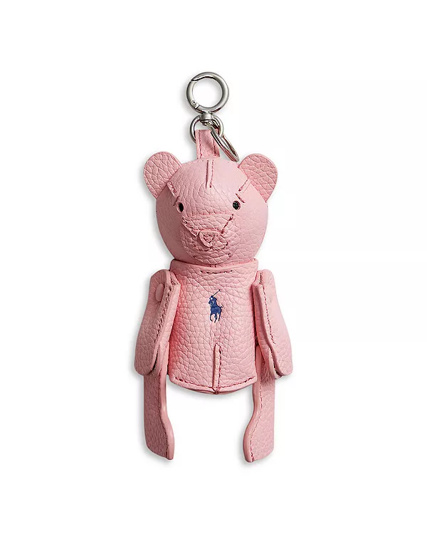 

Брелок для сумки из кожи в виде медведя Polo Polo Ralph Lauren, розовый