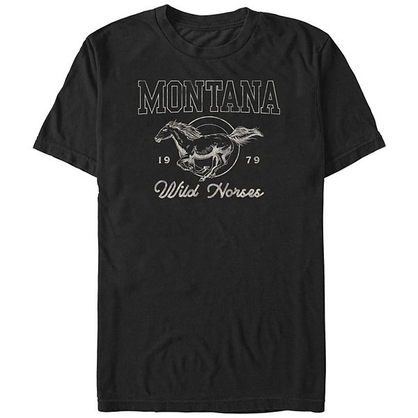 

Футболка с принтом Montana Wild Horses Big & Tall Unbranded