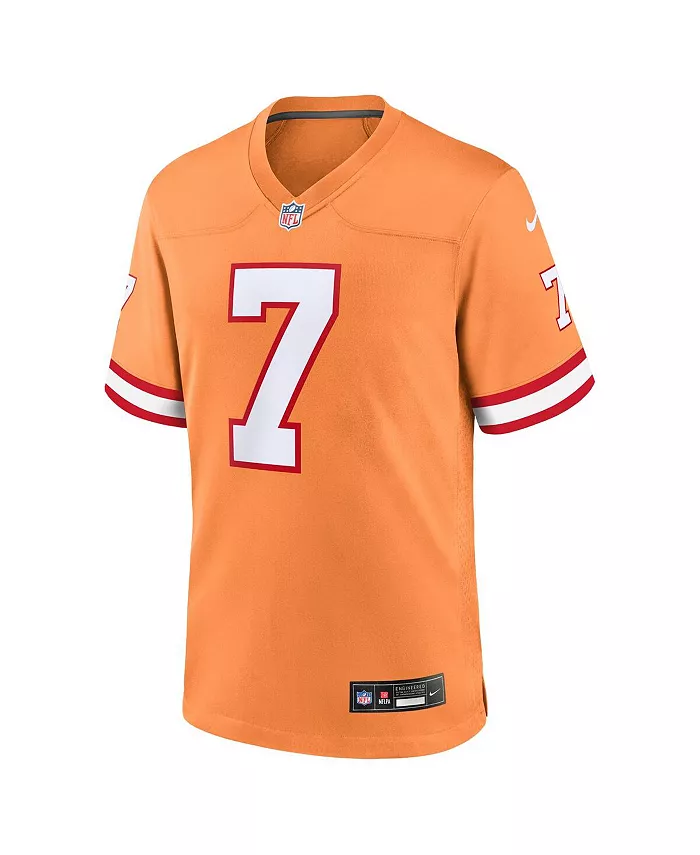 Мужская игровая альтернативная футболка Tampa Bay Buccaneers в оранжевом цвете Bucky Irving Nike — фото 3
