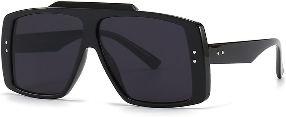 

Солнцезащитные очки в крупной оправе для женщин, винтажные солнцезащитные очки большого размера для мужчин, модные роскошные солнцезащитные очки с плоским верхом и желтыми линзами TKKTLLT, C1