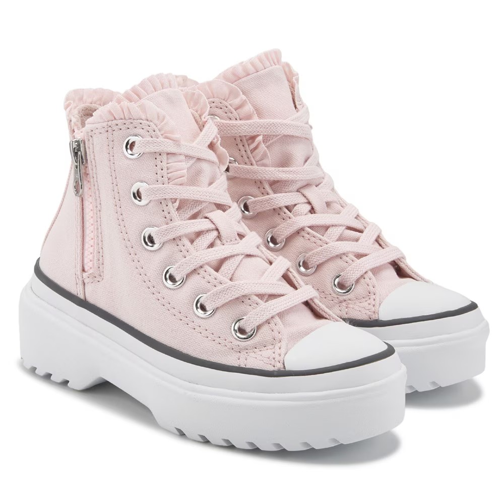 

Кроссовки на платформе с выступом и высокой подошвой для маленьких детей Converse, розовый