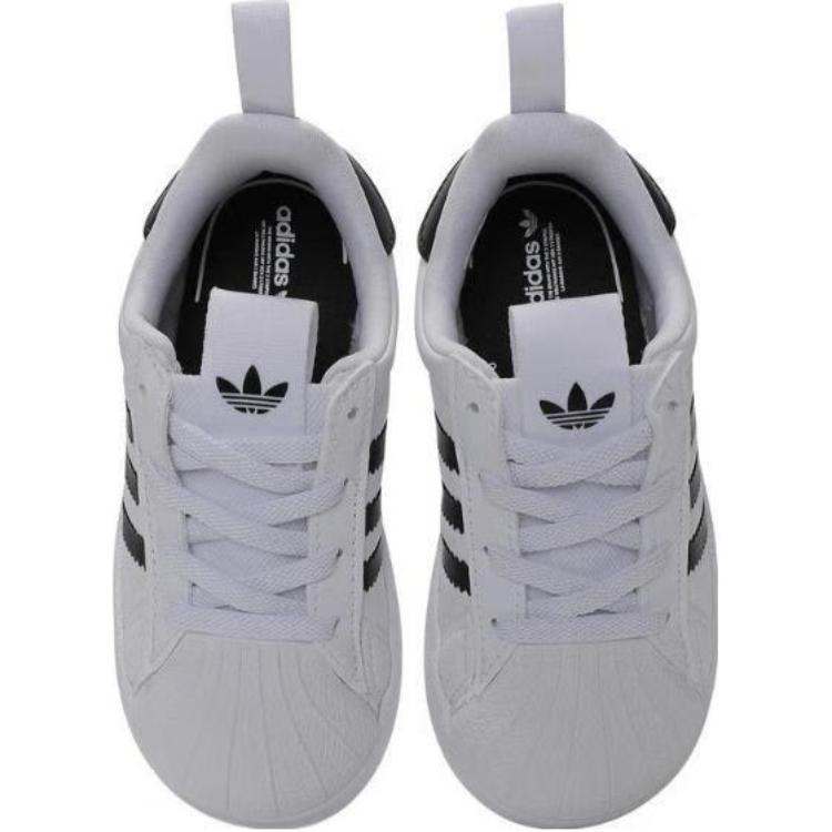 AdiFOM Superstar Low Top Белые Детские Ботинки для Малышей Adidas Originals, Белый/Черный — фото 3