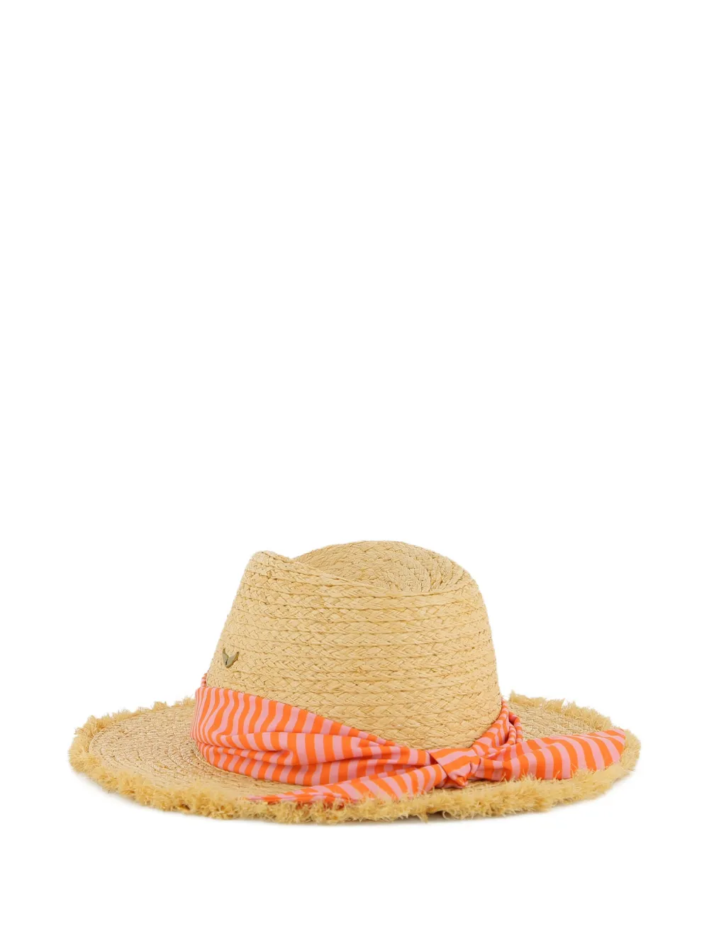 

Шляпа с отделкой в полоску Zadig & Voltaire Kids, бежевый