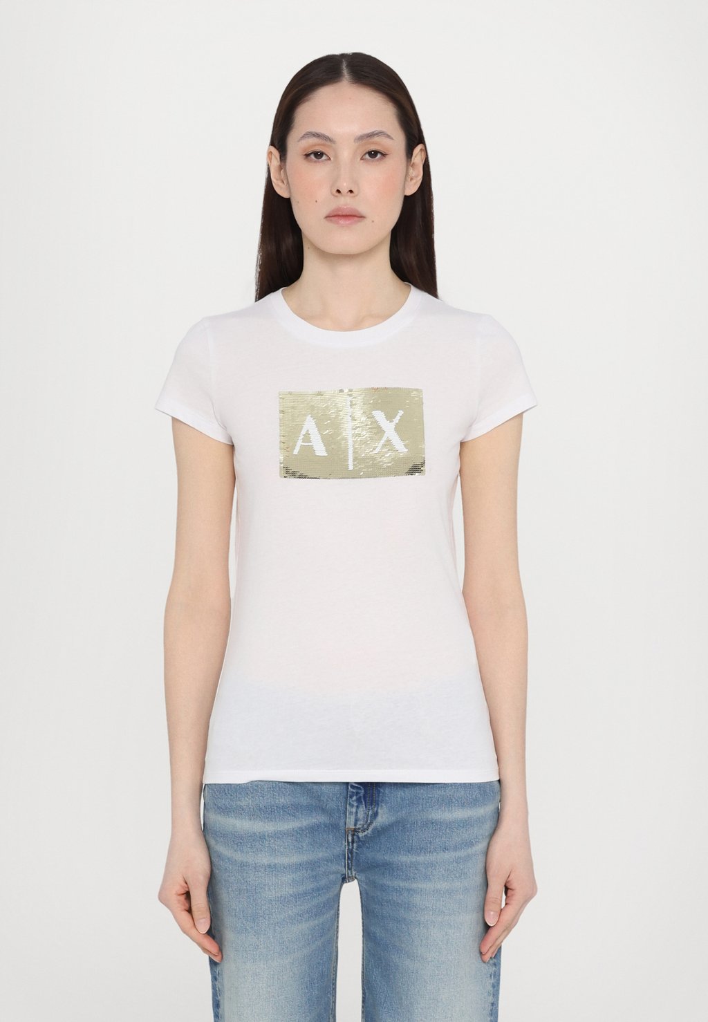 

Футболка с принтом Armani Exchange, белый