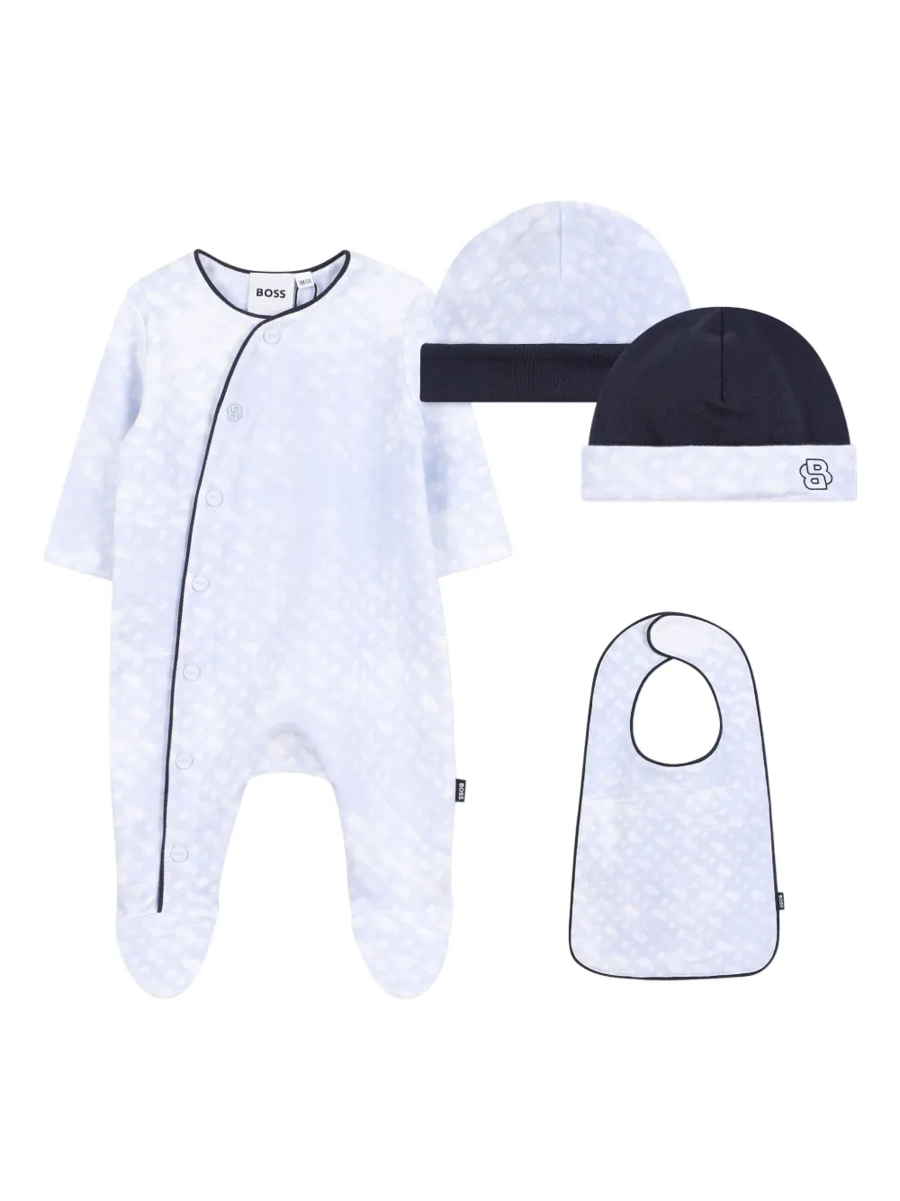 

Пижама с монограммой BOSS Kidswear, синий