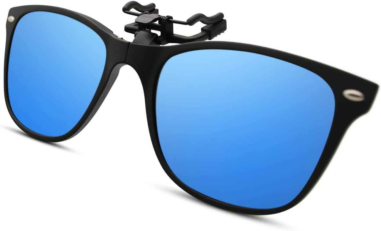 

Солнцезащитные очки-клипсы в стиле Баухаус, надеваемые поверх очков с диоптриями, для женщин и мужчин. Откидные солнцезащитные очки. Подарки на Международный женский день и день рождения для него и для нее Bauhaus, Blue 1