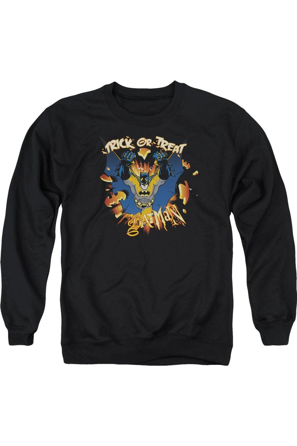 

Толстовка Batman Pumpkin Burst для взрослых с круглым вырезом Gildan, черный