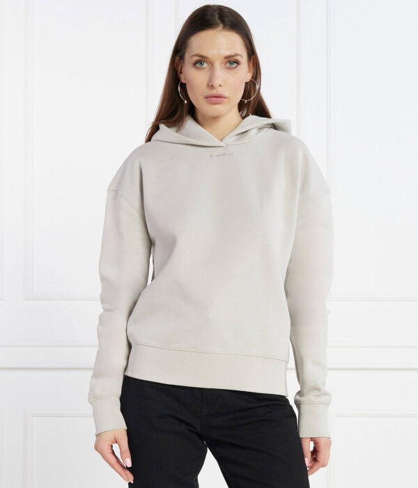 Свитер с металлическим микрологотипом Regular fit Calvin Klein, серый — фото 3