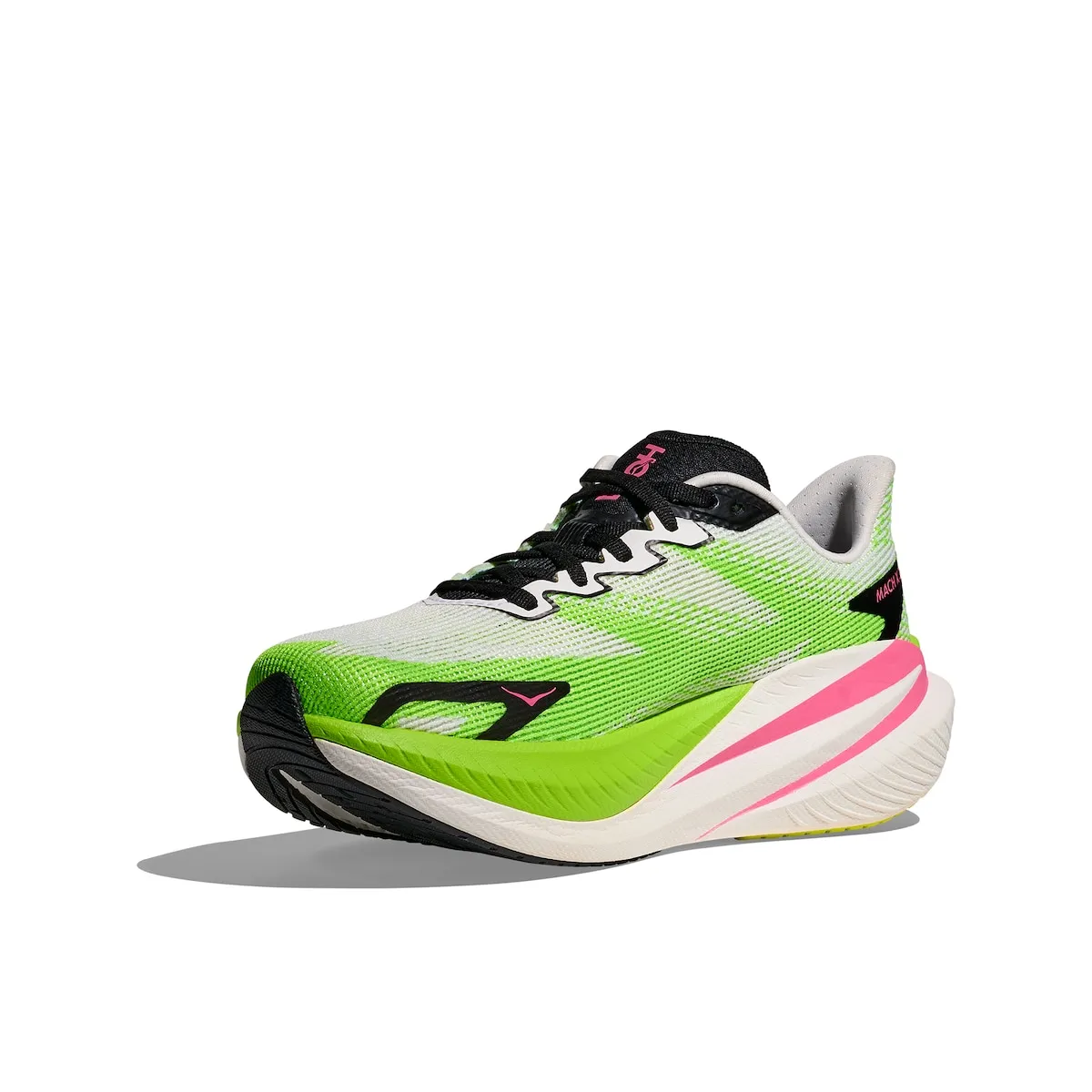 Женские беговые кроссовки MACH X 3 Hoka, белый/зеленый — фото 3