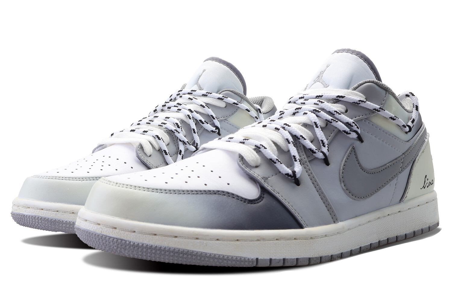 Кроссовки Air Jordan 1 Vintage Basketball Shoes Men Low-Top White — фото 3