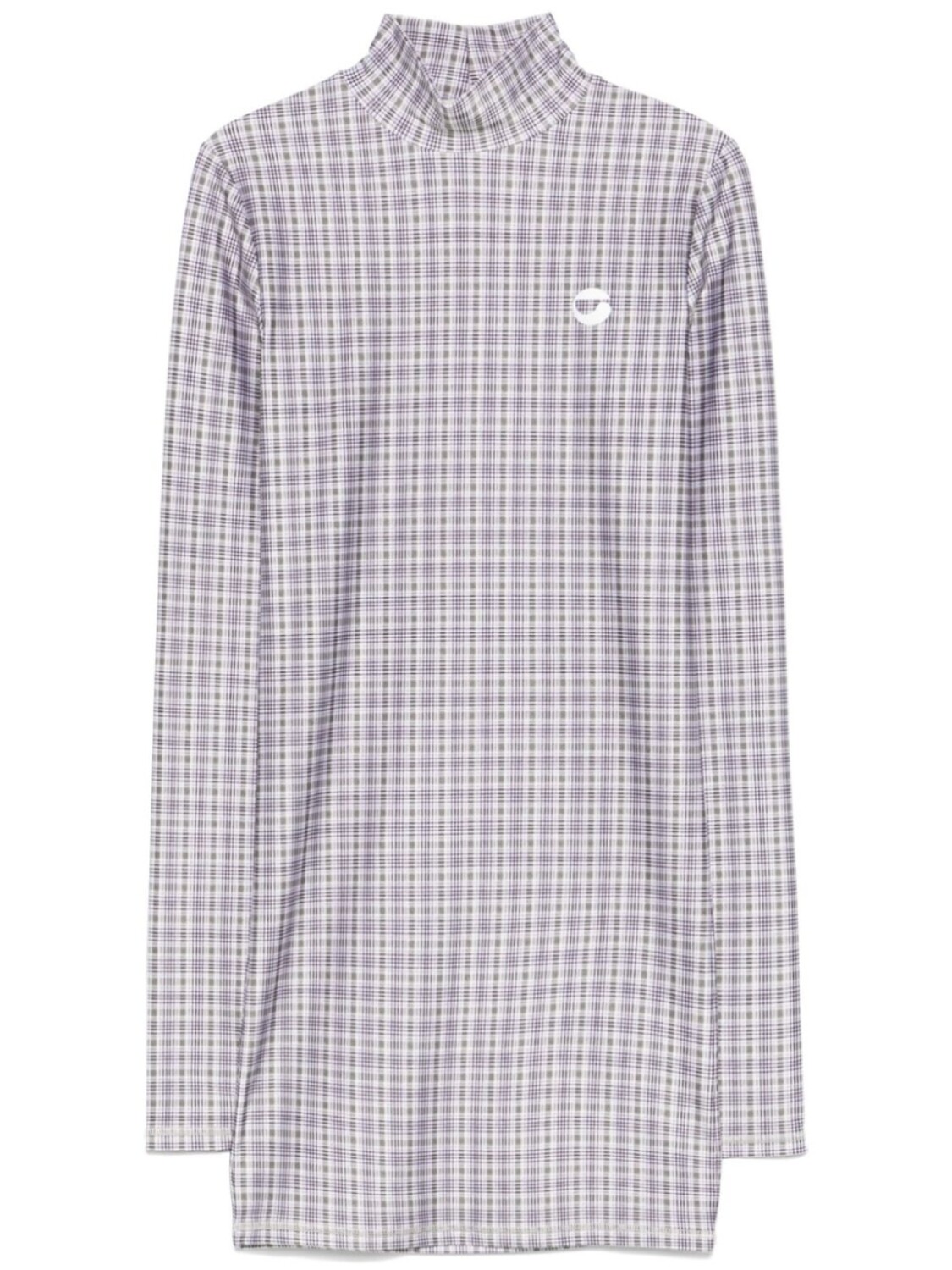 

Мини-платье с высоким воротом Coperni, зеленый