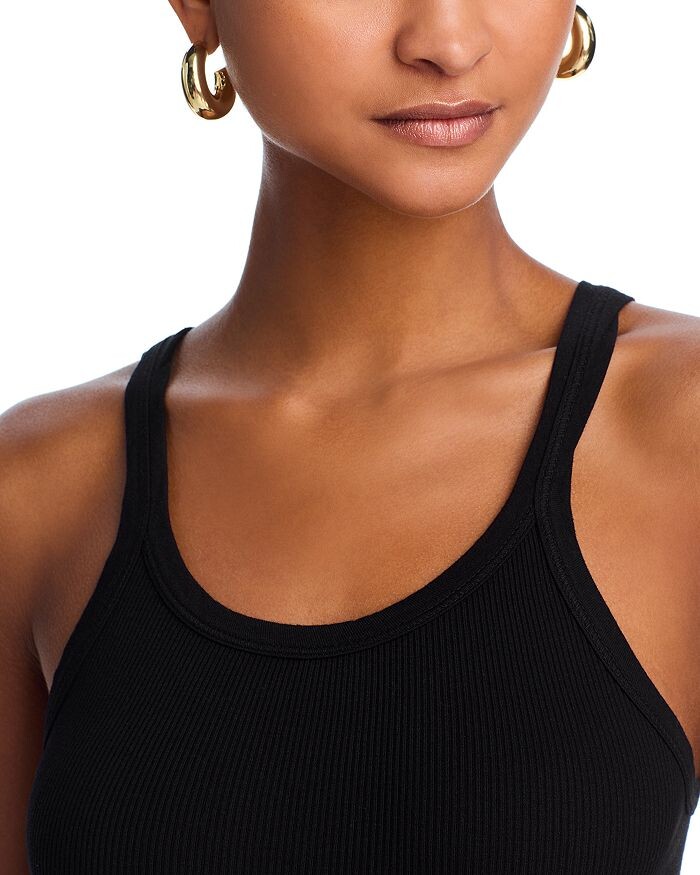 

Майка из хлопка в рубчик RE/DONE, черный