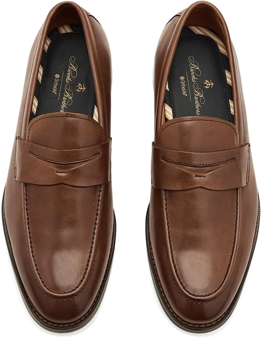 Лоферы Brooks Brothers, Cognac Leather Smooth — фото 3