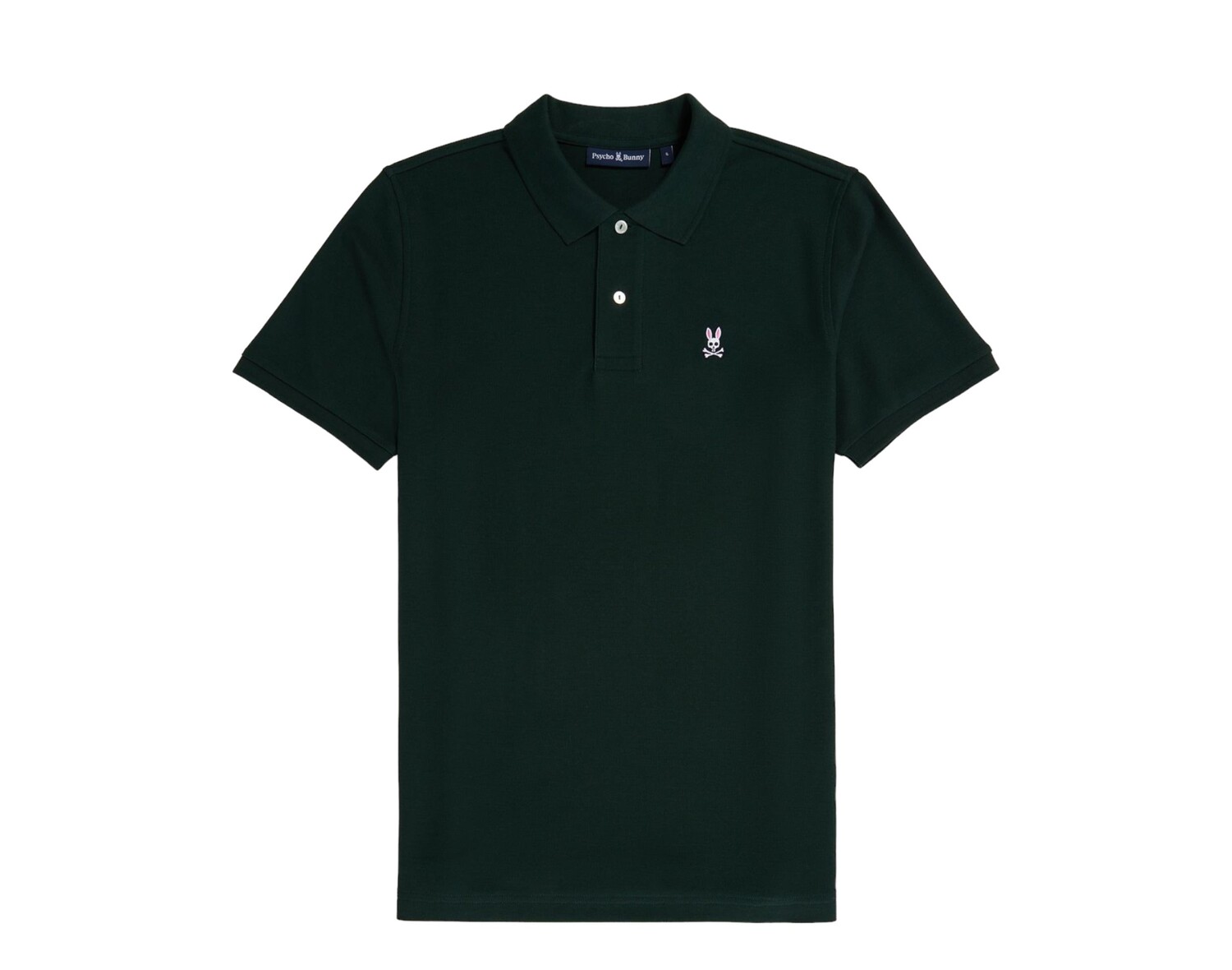 

Классическая мужская рубашка поло Psycho Bunny Pique Forest Green B6K001Z1PC-FORES, зеленый
