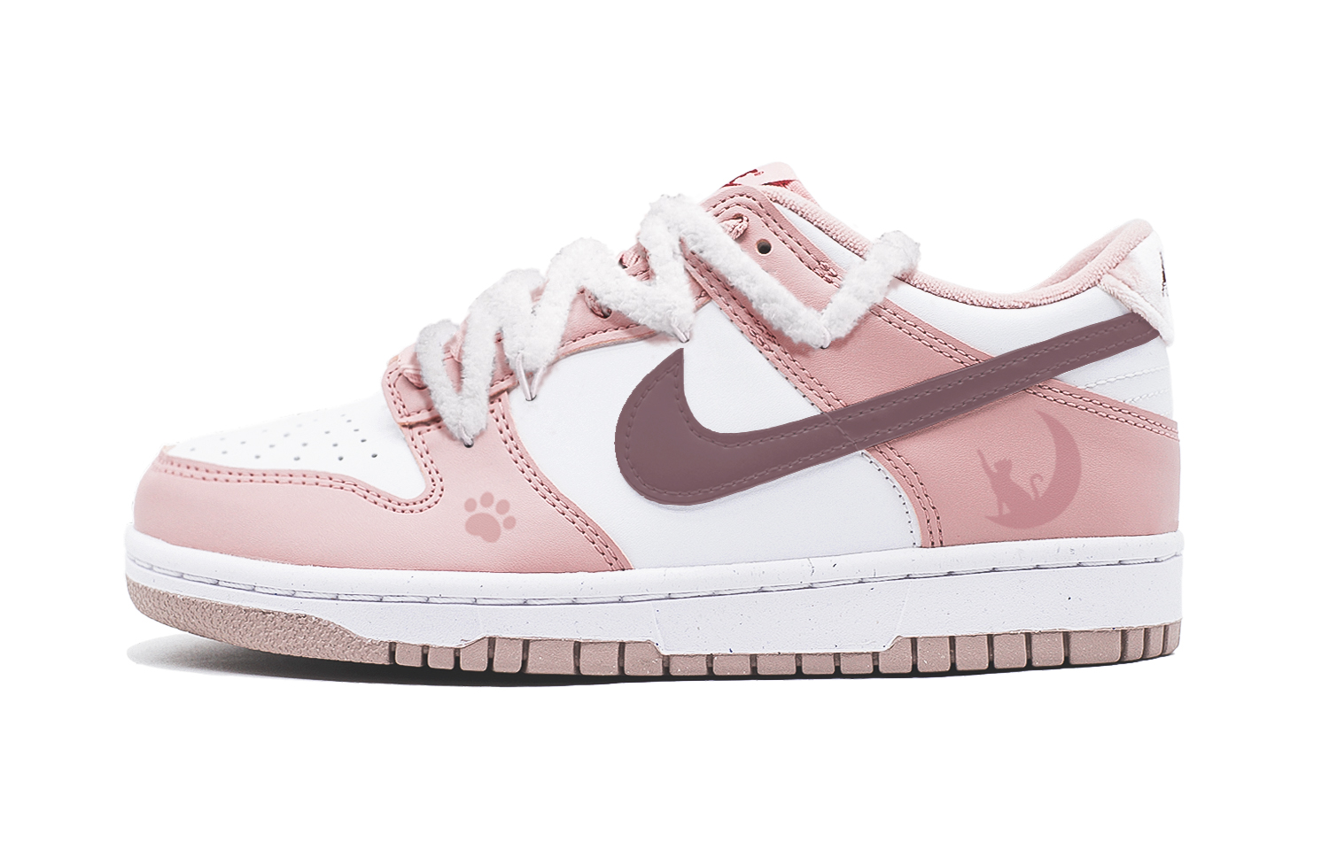 

Nike Dunk moon cat rose устойчивые к истиранию низкие детские скейтбординговые туфли pink для подростков