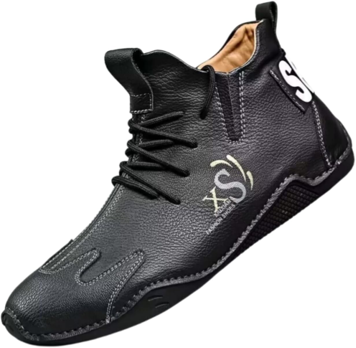 

Мужские ретро кожаные ботинки Чукка на шнуровке с плоским каблуком Netehadi, черный