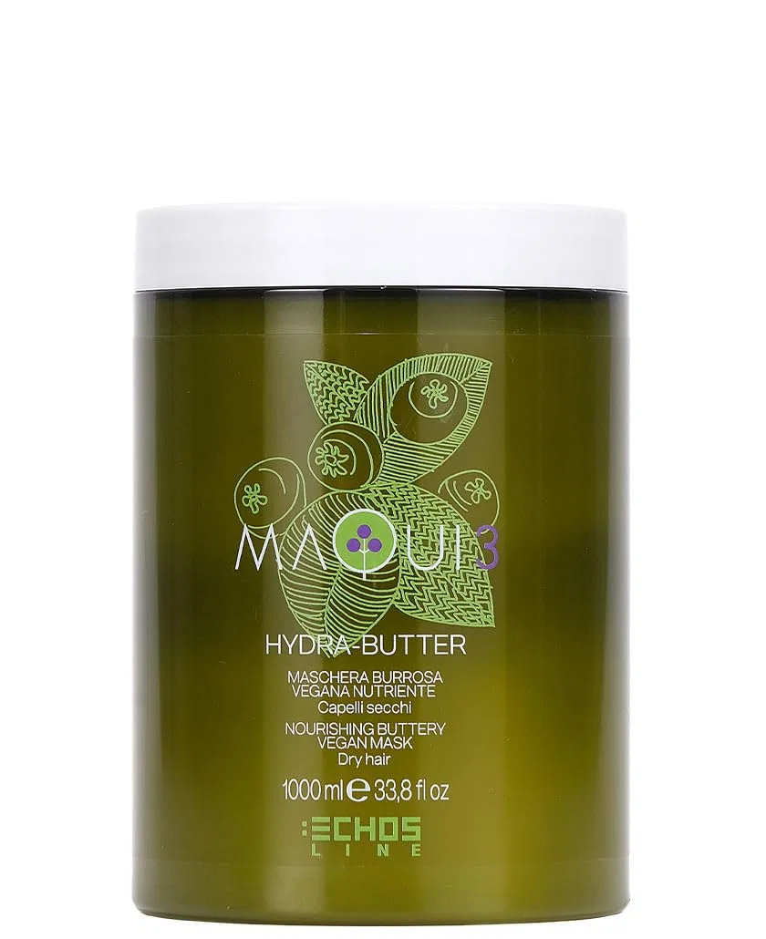 Питательная веганская маска для сухих волос «Maqui 3 Nourishing Buttery Vegan Mask» от ECHOS Line Echosline