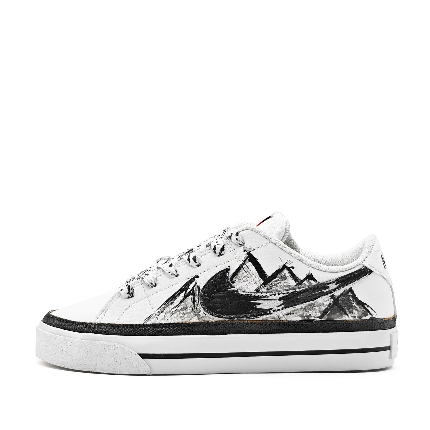 

Nike Court Legacy Ink Mountain Waterproof Abrasion Resistant Lightweight Low top Skateboard Shoes Unisex White