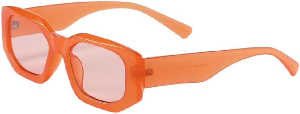 

Модные солнцезащитные очки для женщин, прямоугольные очки для мужчин, винтажные очки для путешествий, линзы с градиентом, защита от УФ-излучения UV400, оправы конфетных цветов TYUVIVO, C5 Orange Orange