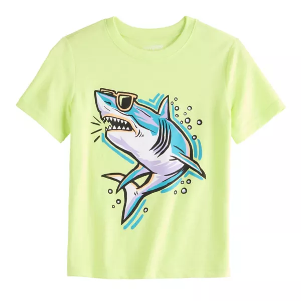 

Футболка с коротким рукавом и принтом для мальчиков 4–12 лет Jumping Beans, цвет yellow shark