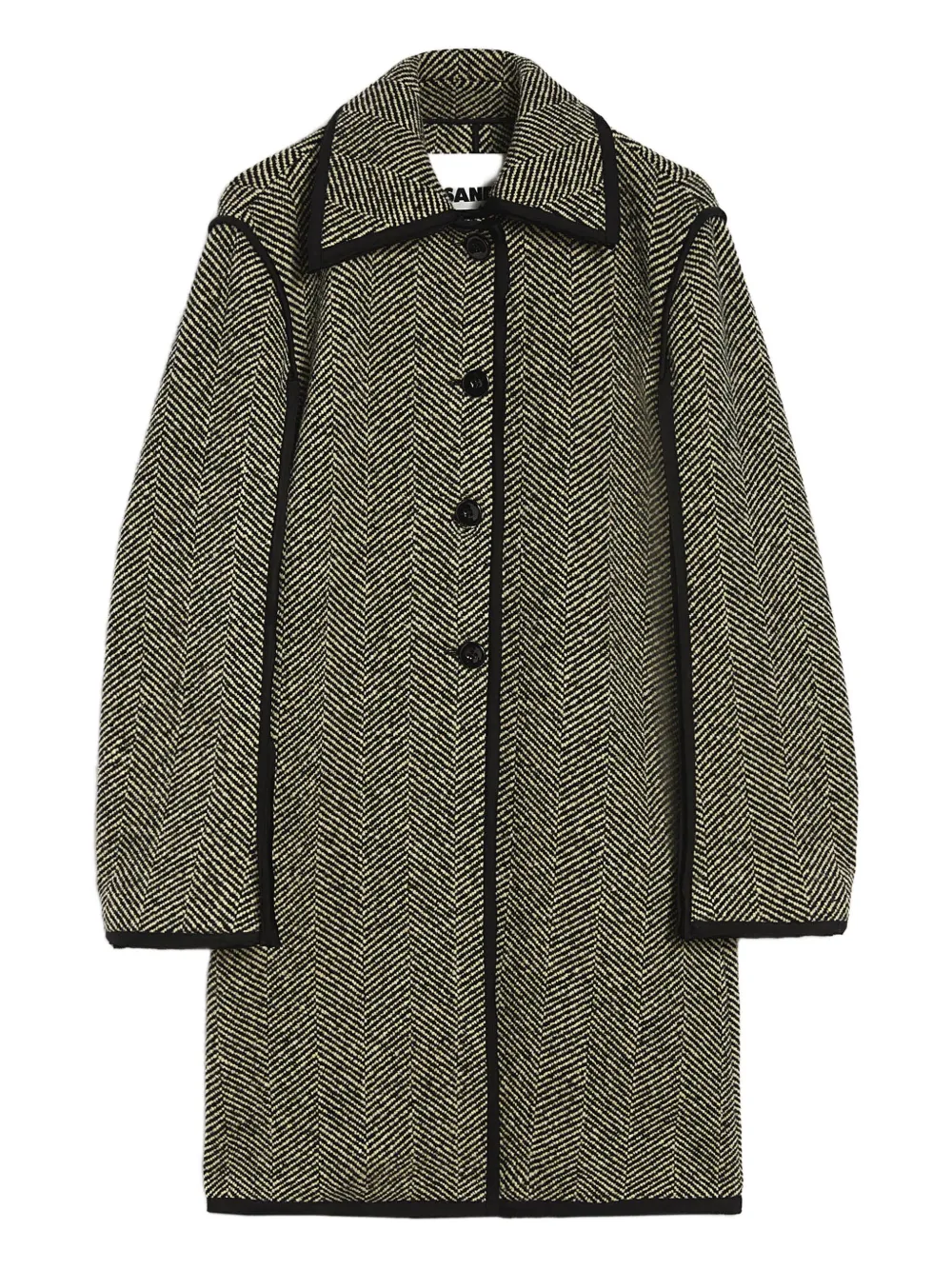 

Пальто с узором в елочку JIL SANDER, серый
