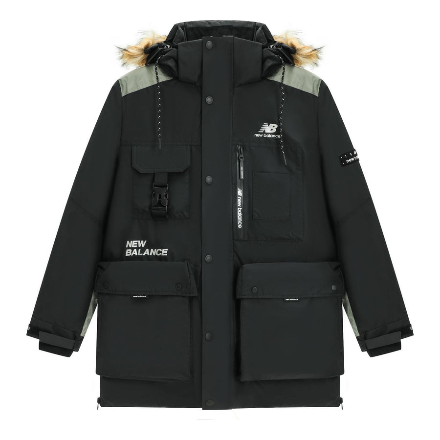 

Куртка New Balance Logo Classic Down Jacket 'Black Grey', черный