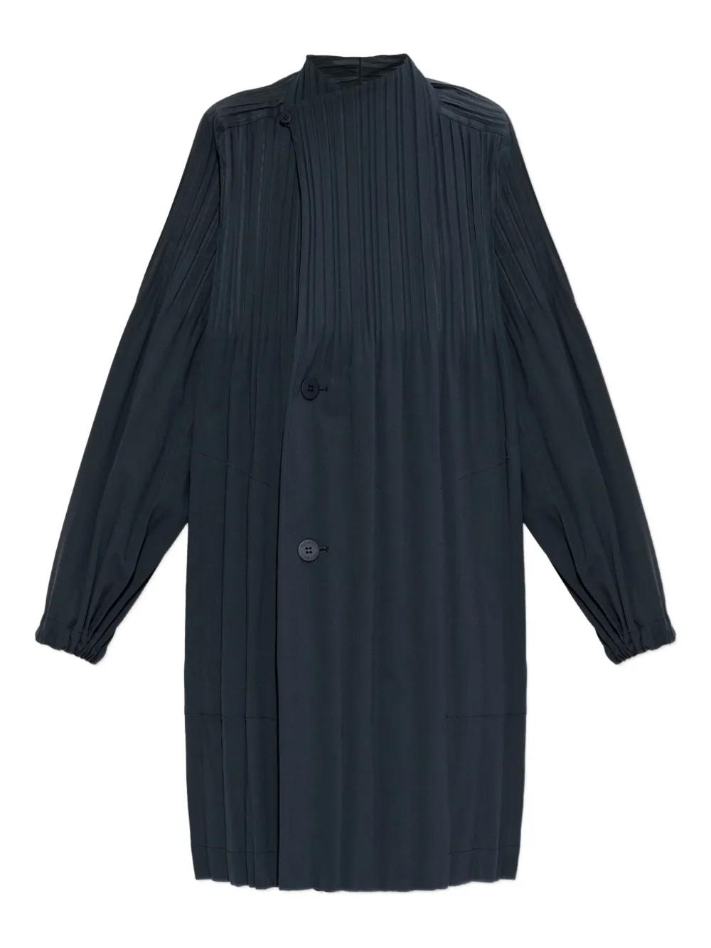 

Гладкое плиссированное пальто Pleats Please Issey Miyake, синий